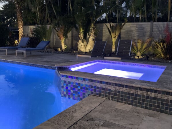 Outdoor pool, a heated pool