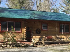 Exterior - Log Cabin, Wood Burning Fireplace,  Hot Tub,  Pool, Pet Friendly, Asheville, NC (Candler)