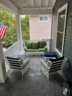 Front porch - North side, with seating for 4+.