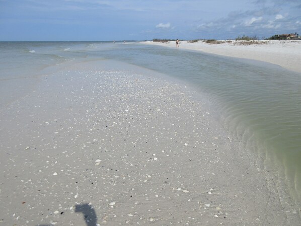 Beach nearby, sun loungers, beach towels
