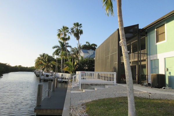 Brand new dock - catch fish right in the salt-water canal.