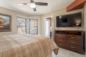 2 bedrooms, desk, iron/ironing board, travel crib