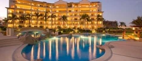A heated pool