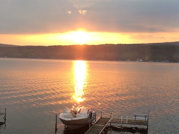 Sunrise from upstairs from our newly remodeled cottage. Come and enjoy!