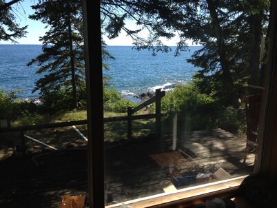 Lake Superior Cabin W/ Private, Walkable Solid Rock Shoreline