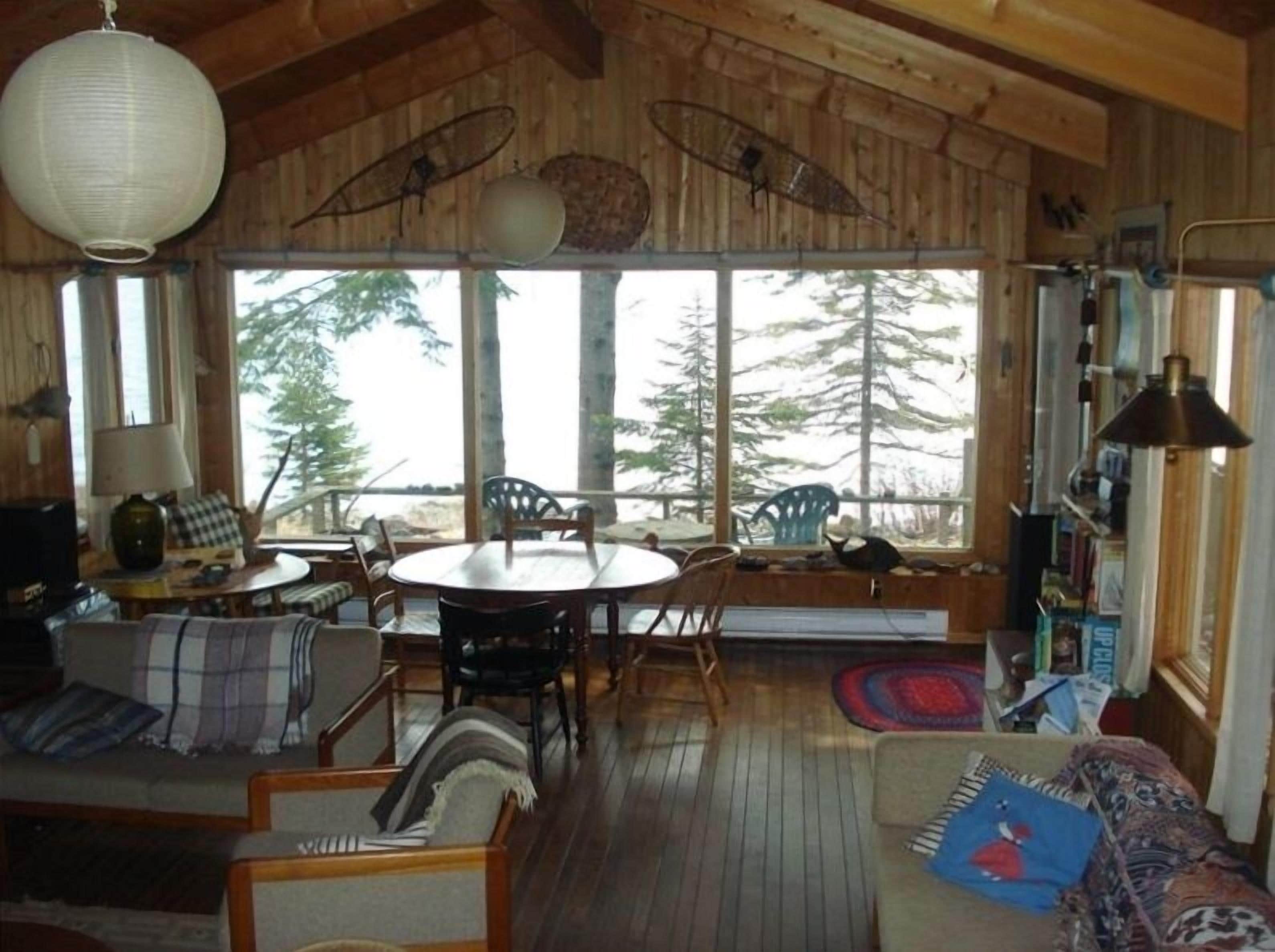 TV connectée, cheminée, lecteur de DVD, livres