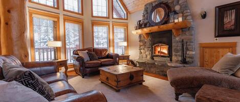 Télévision, cheminée, Netflix, services de streaming