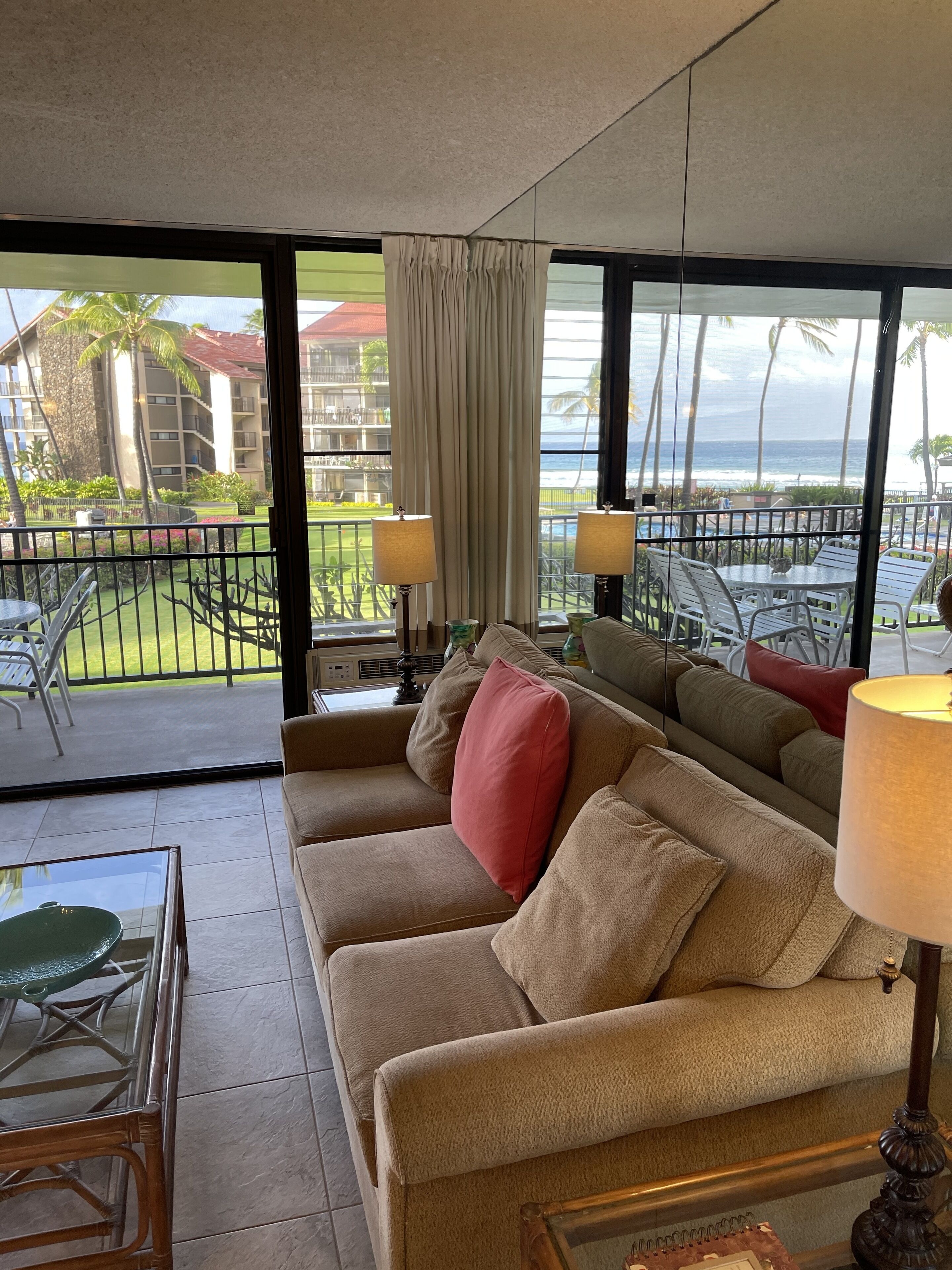 Flat-screen TV, DVD player, books