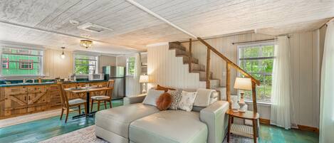 Een televisie, een dvd-speler en een filmbibliotheek