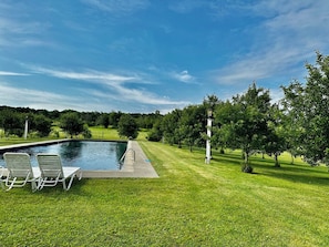 Outdoor pool, a heated pool