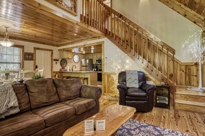 Televisión de pantalla plana, chimenea y videojuegos 