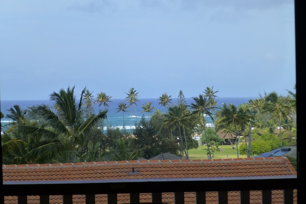 Ocean view from Lanai. Building 8. Quiet setting.