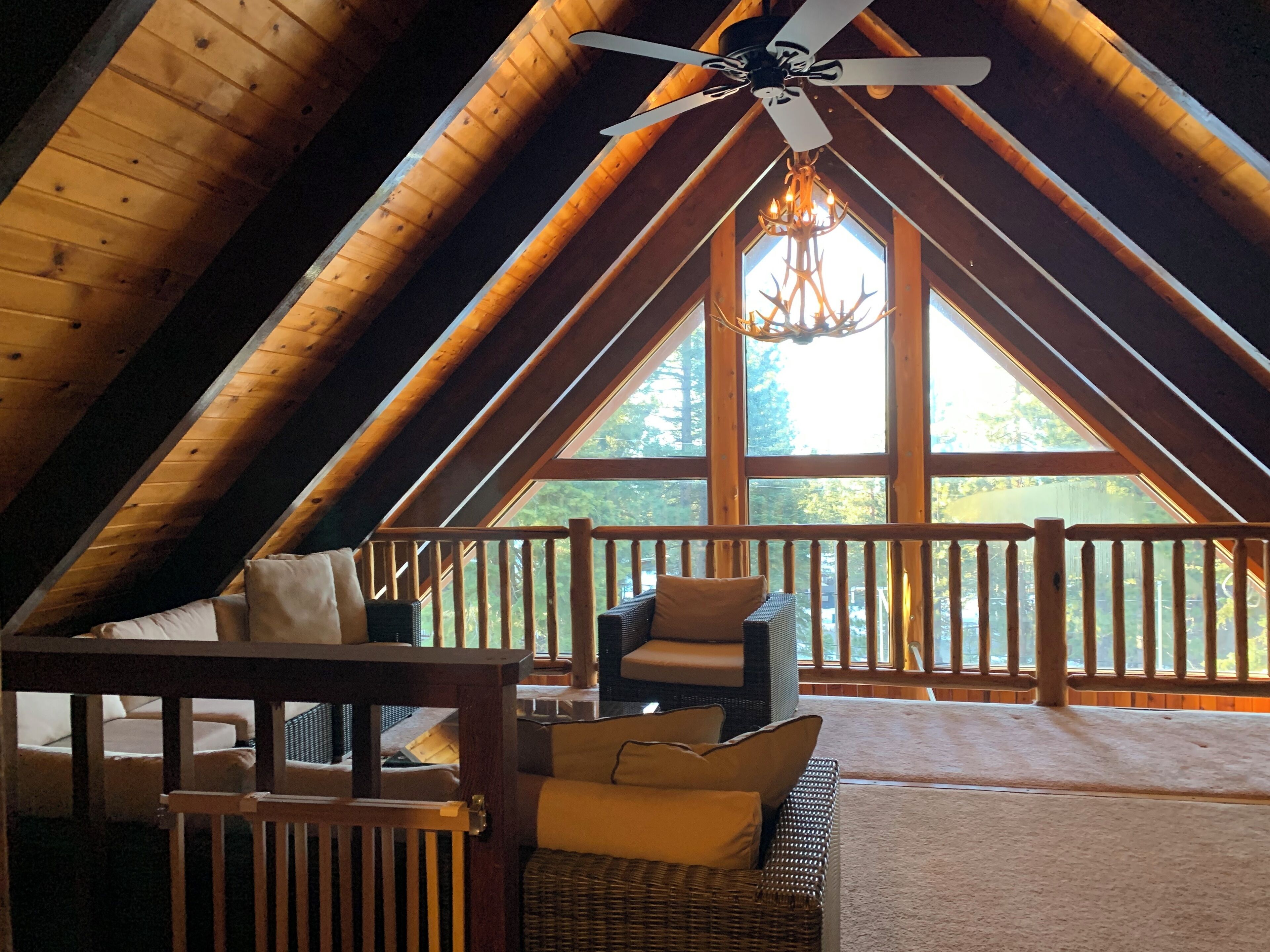 Loft in winter with view