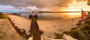 On the beach, sun loungers, beach towels - Beach Front South End, Designer Decorated, Dream Retreat on Tybee Island! (Tybee Island)