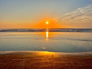 On the beach, sun-loungers, beach towels - Newly Renovated Oceanfront 1BR - Top Floor Center with Amazing Views. (Daytona Beach Shores)