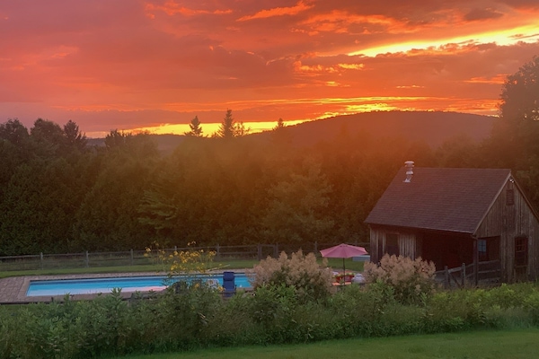 sunset at night after a rain
