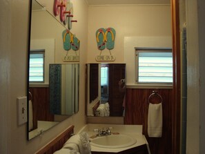 淋浴设施、吹风机、毛巾、肥皂