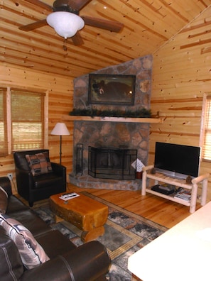 Smart TV, fireplace - Bear Claw Cabin, Located in Blairsville,Ga ! On Richard Russell Scenic Hwy !! (Blairsville)