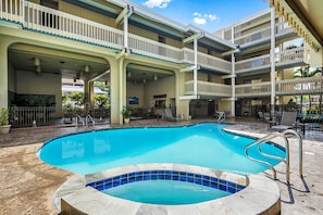 Outdoor pool, a heated pool
