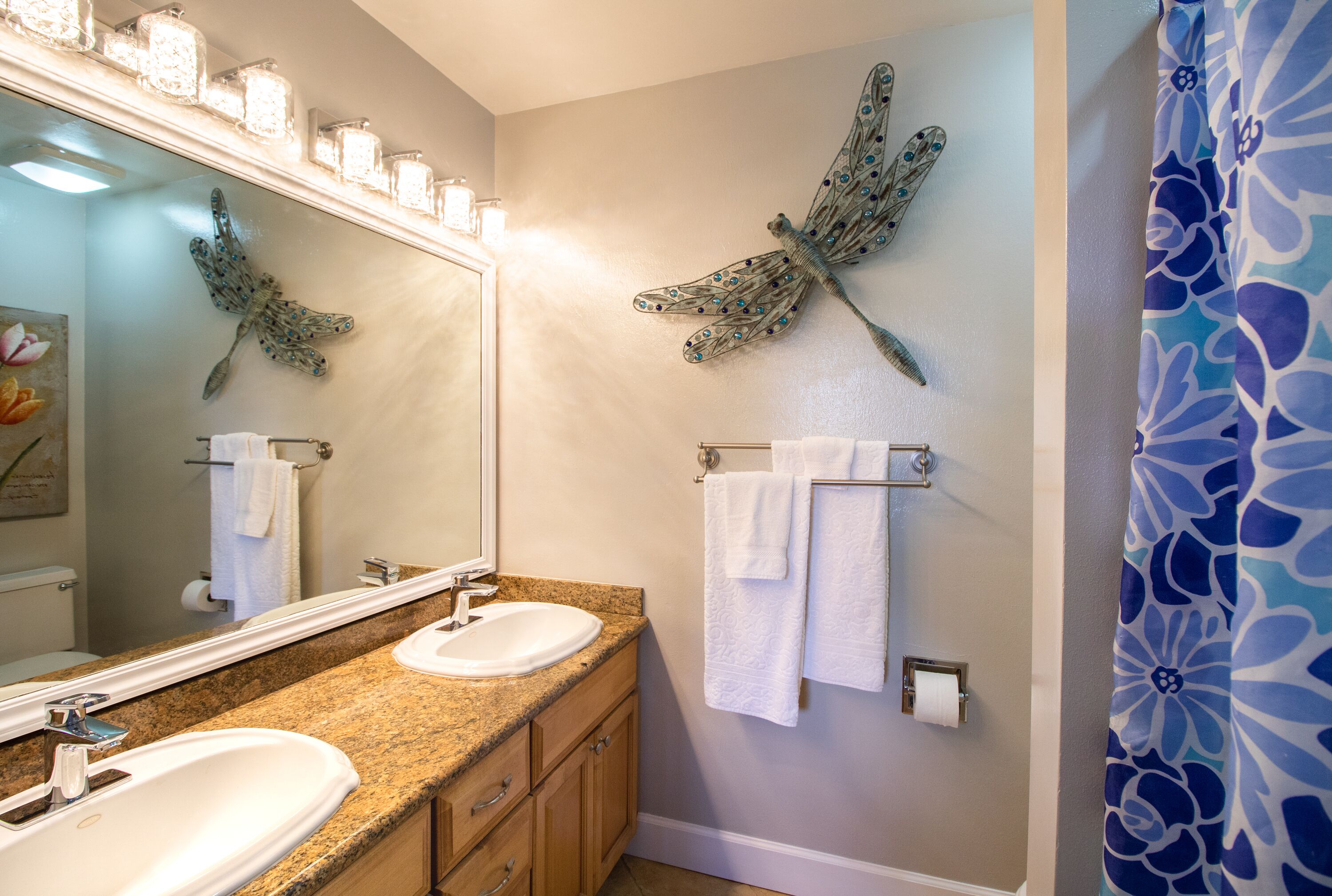 Secador de cabelo, toalhas de banho, sabonete, papel higiênico