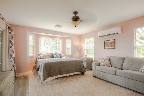 Large bedroom and living room