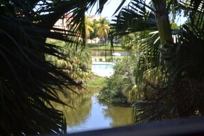 Lakefront balcony