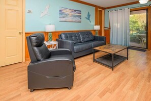 Smart TV, DVD player, books, video library