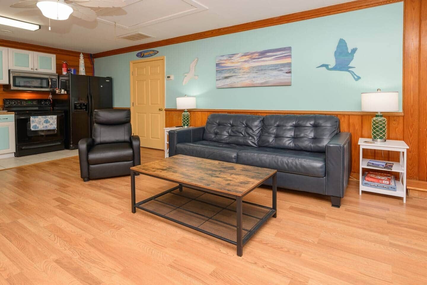 Smart TV, DVD player, books, video library