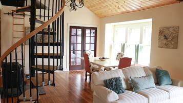 TV, DVD player, books