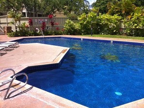 A heated pool