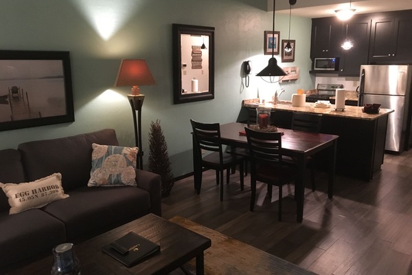 Living room, dinette, kitchen