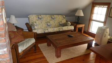 Smart TV, DVD player, books