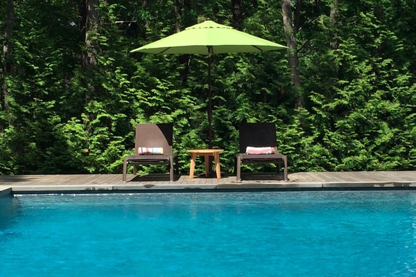 Lounging by the heated gunite pool