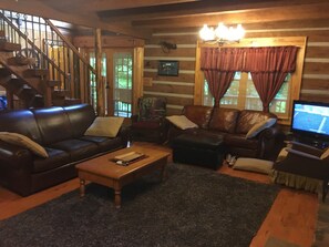 TV, fireplace, DVD player, table football