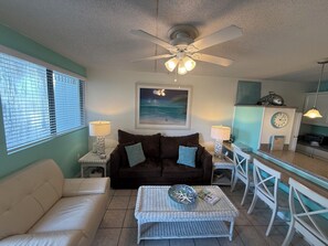 TV, DVD player, stereo