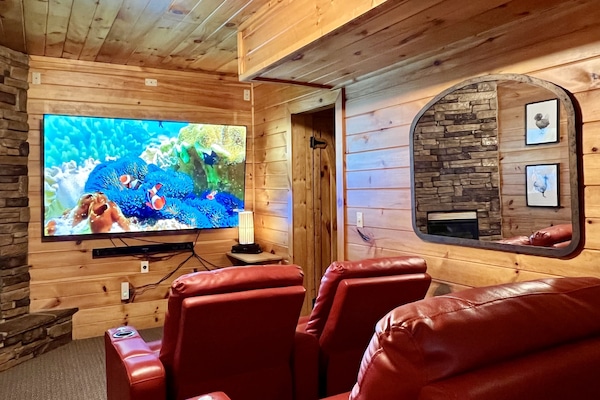 Watch your favorite shows in the theatre room's 86" LG Nano TV