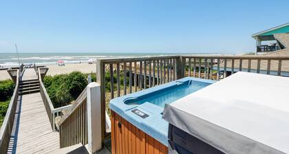 Koe yksityinen Ocean Front elää parhaimmillaan "LuLu Rose", viehättävä 2 makuuhuoneen 2 kylpy mökki tarjoaa ranta edessä Hot Tub!