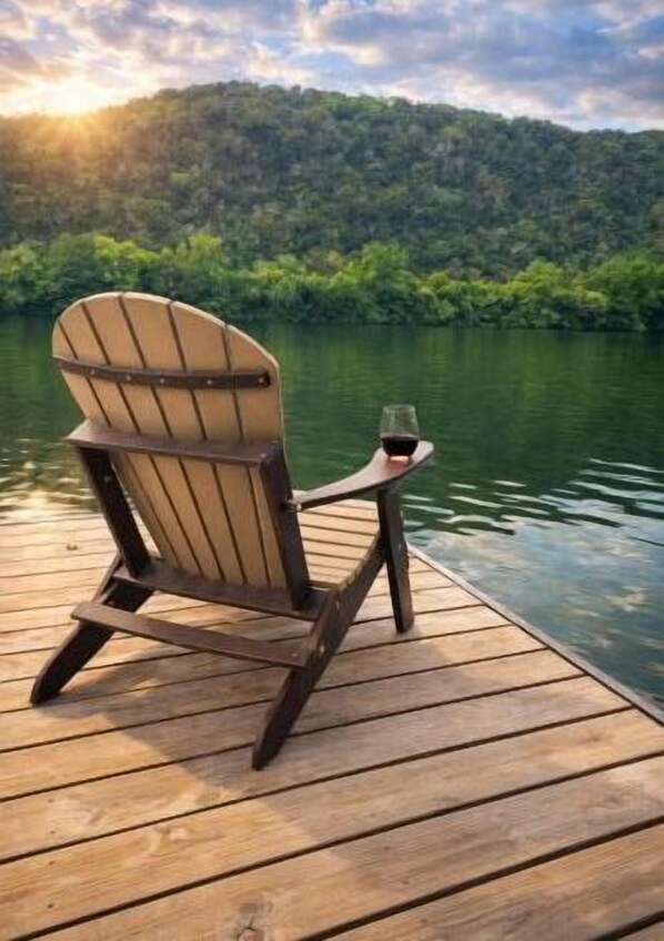 Lakeside Relaxation: Sip wine while basking in serene views and golden sunsets!