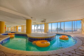 Indoor pool, outdoor pool - Beautiful 19th floor oceanfront condo with panoramic views of the ocean. (Myrtle Beach)