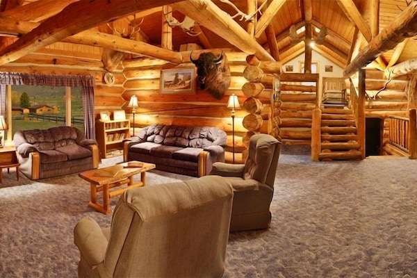 Living room area and view of the loft.