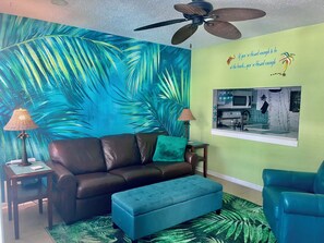 Smart TV, DVD player, books, video library - Beach Vibes: Stylish Gulf Shores Condo Across the Street from the Shore! (Gulf Shores)