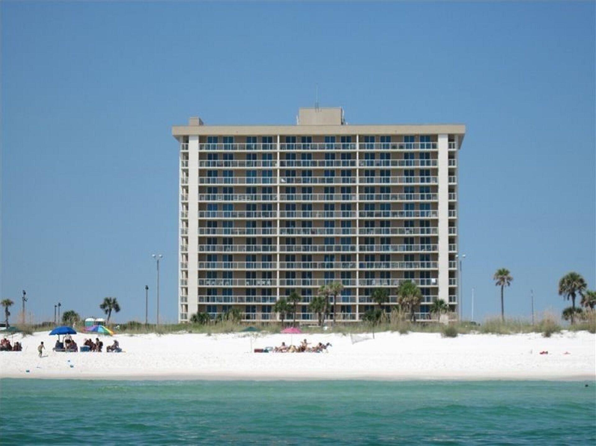 View of the building from the Gulf 