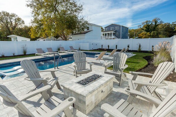 Een verwarmd zwembad