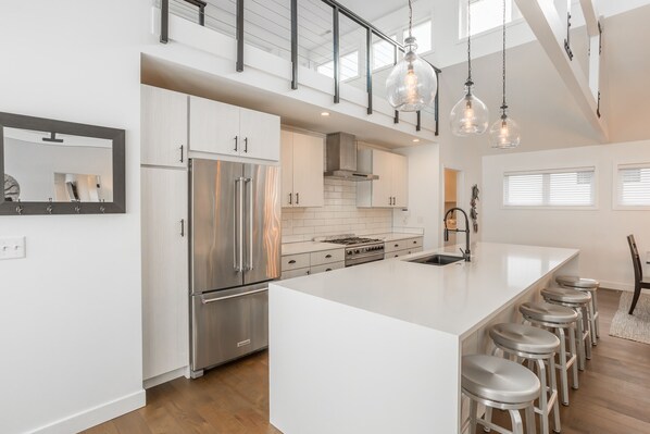 Fridge, microwave, oven, stovetop - Private Pool Fire Pit Rehoboth Beach Home w/ Parking (Rehoboth Beach)