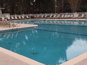 Outdoor pool, a heated pool - Beautiful Beach Villa one block from Ocean (Hilton Head Island)