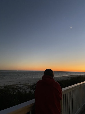 Guests can enjoy breathtaking ocean views from the deck.