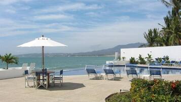 Outdoor pool, a heated pool