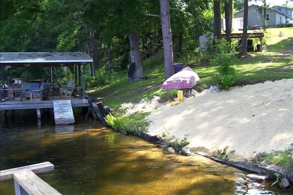 Private Beach Area with Two Private Docks.Fish at night or all day!