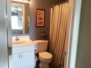 Combined shower/bathtub