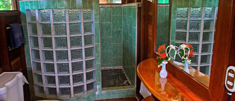 Douche, sèche-cheveux